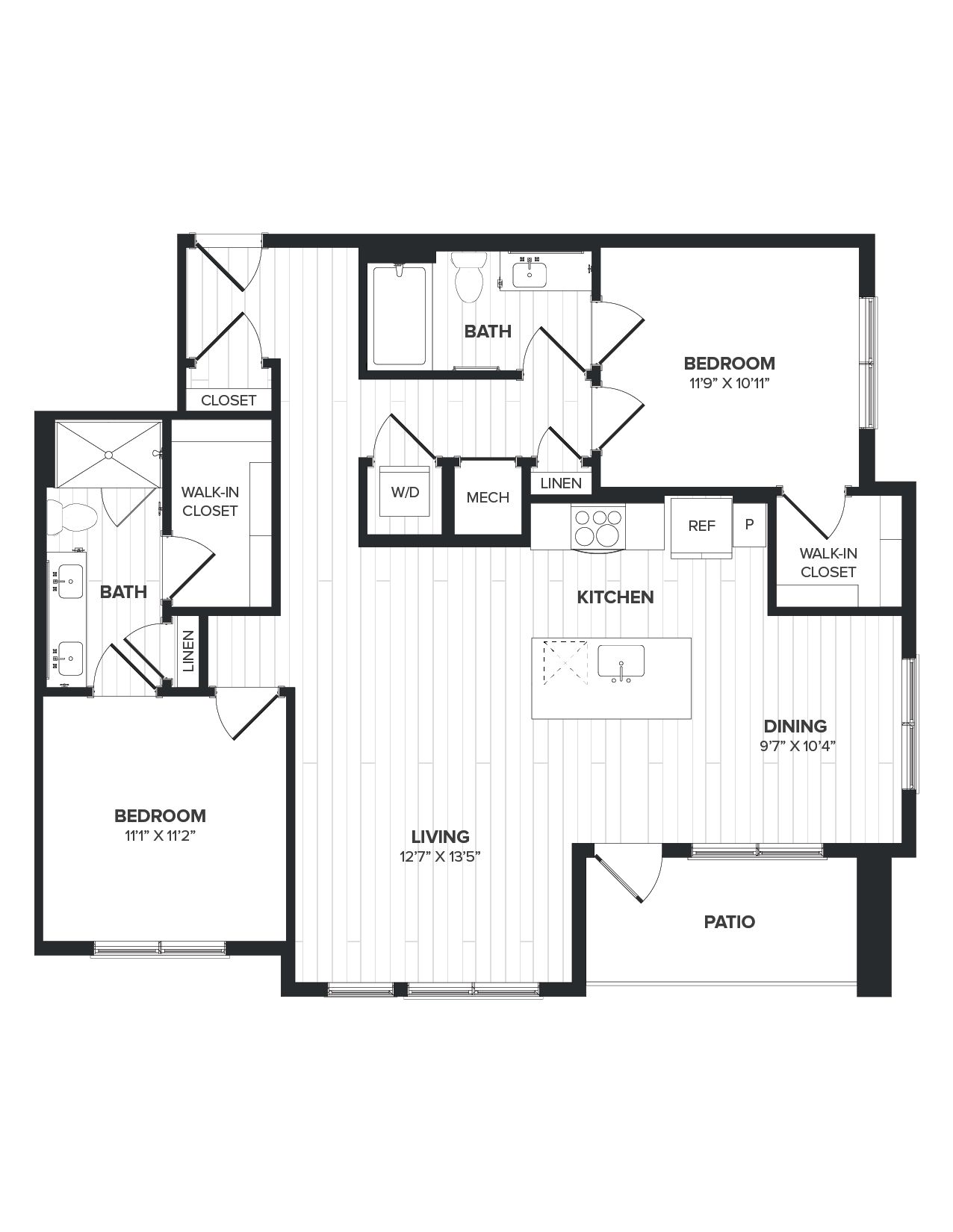 Floor Plan Image of Apartment Apt 02-301